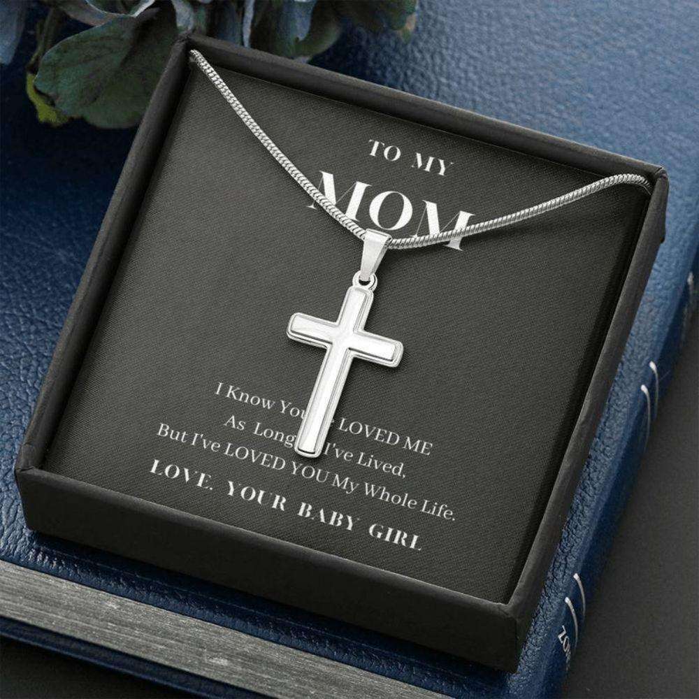 Mom Necklace, Necklace To My Mom, Love You My Whole Life, Mom’S Birthday Gift From Daughter Gifts For Daughter Rakva