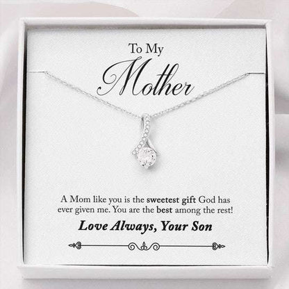 Mom Necklace, Son Gift For Mom Alluring Beauty Necklace You’Re The Sweet Gift Of God Gifts for Mother (Mom) Rakva