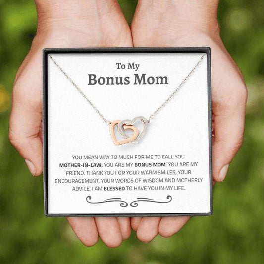 Mom Necklace, Stepmom Necklace, Bonus Mom Necklace, Gift For Mother-In-Law, Second Mom, Step Mom, Thank You Gifts for Mother (Mom) Rakva