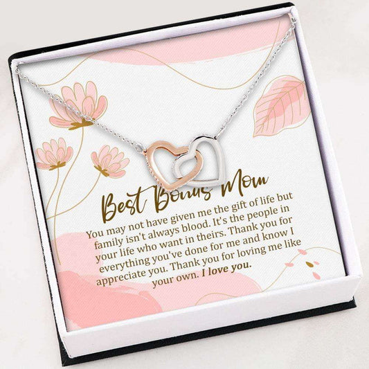 Mom Necklace, Stepmom Necklace, Necklace For Women Girl “ Bonus Mom Necklace Bonus Mom Gifts for Mother (Mom) Rakva