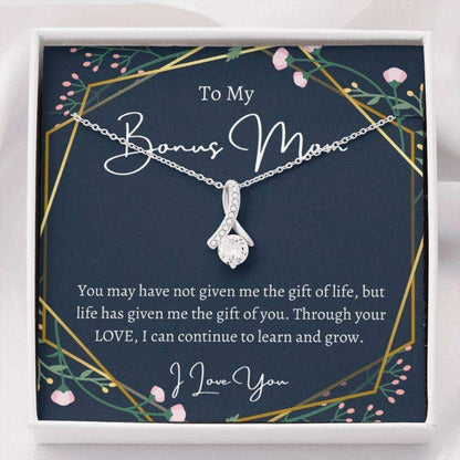 Mom Necklace, Stepmom Necklace, To My Bonus Mom Necklace, Gift For Stepmom Gift From Bride Gifts for Mother (Mom) Rakva