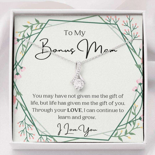 Mom Necklace, Stepmom Necklace, To My Bonus Mom Necklace, Gift For Stepmom Gift From Bride Gifts for Mother (Mom) Rakva