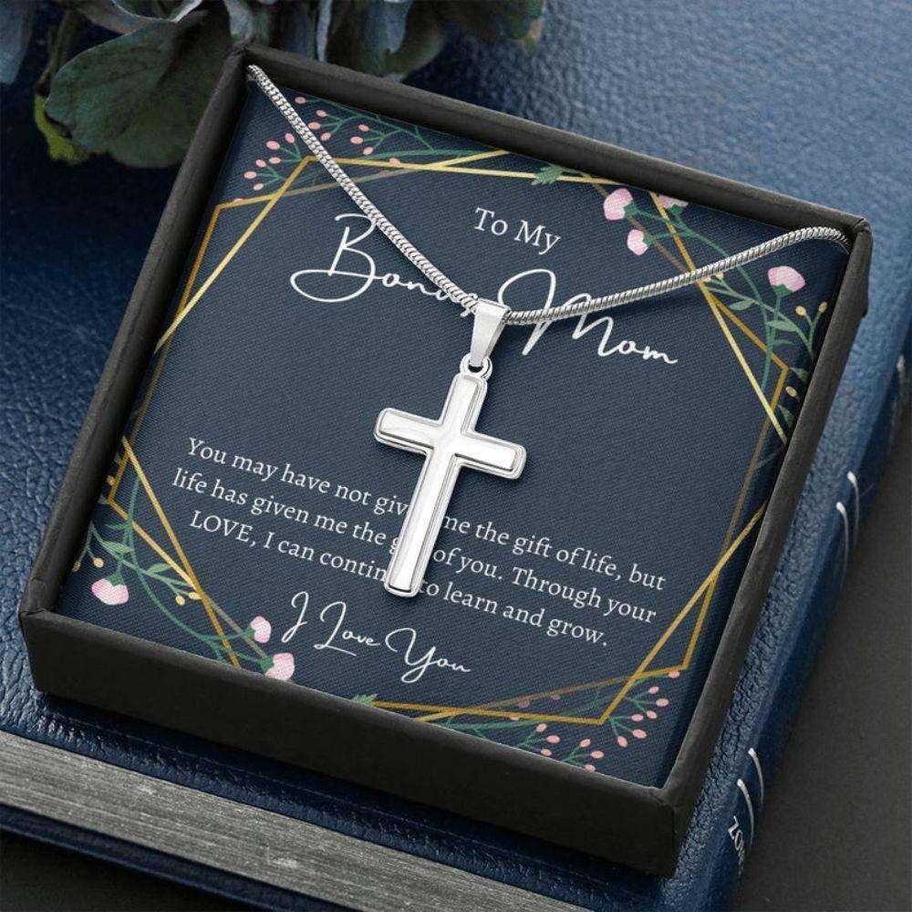 Mom Necklace, Stepmom Necklace, To My Bonus Mom Necklace, Gift For Stepmom Mother In Law Gift From Bride Gifts for Mother (Mom) Rakva