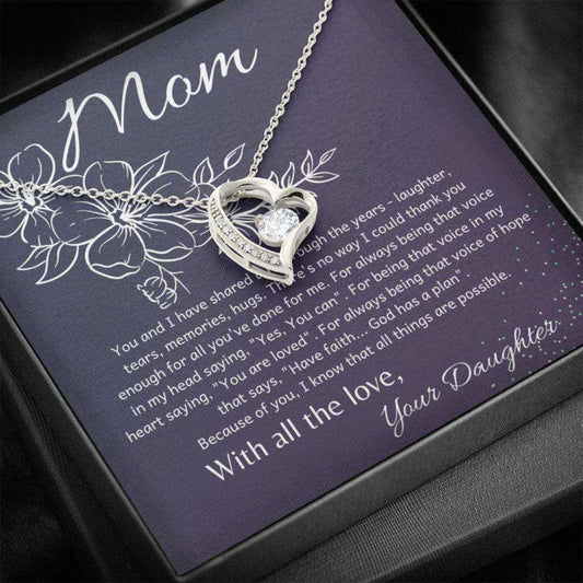 Mom Necklace, Stepmom Necklace, To My Mother Necklace Gift For Mom From Daughter, Mother Daughter Necklace Gifts For Daughter Rakva