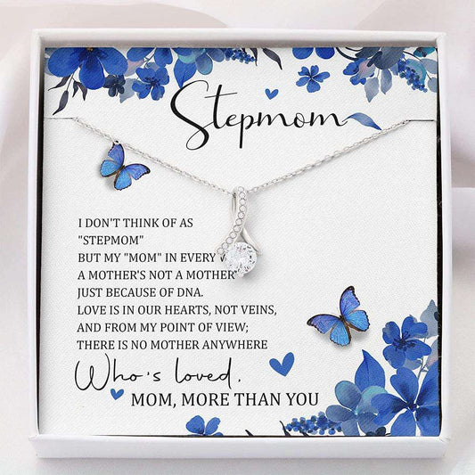 Mom Necklace, Stepmom Necklace, To My Stepmom Thank You Mom Necklace “ Bonus Mom Gift Mother Day Necklace Gifts for Mother (Mom) Rakva