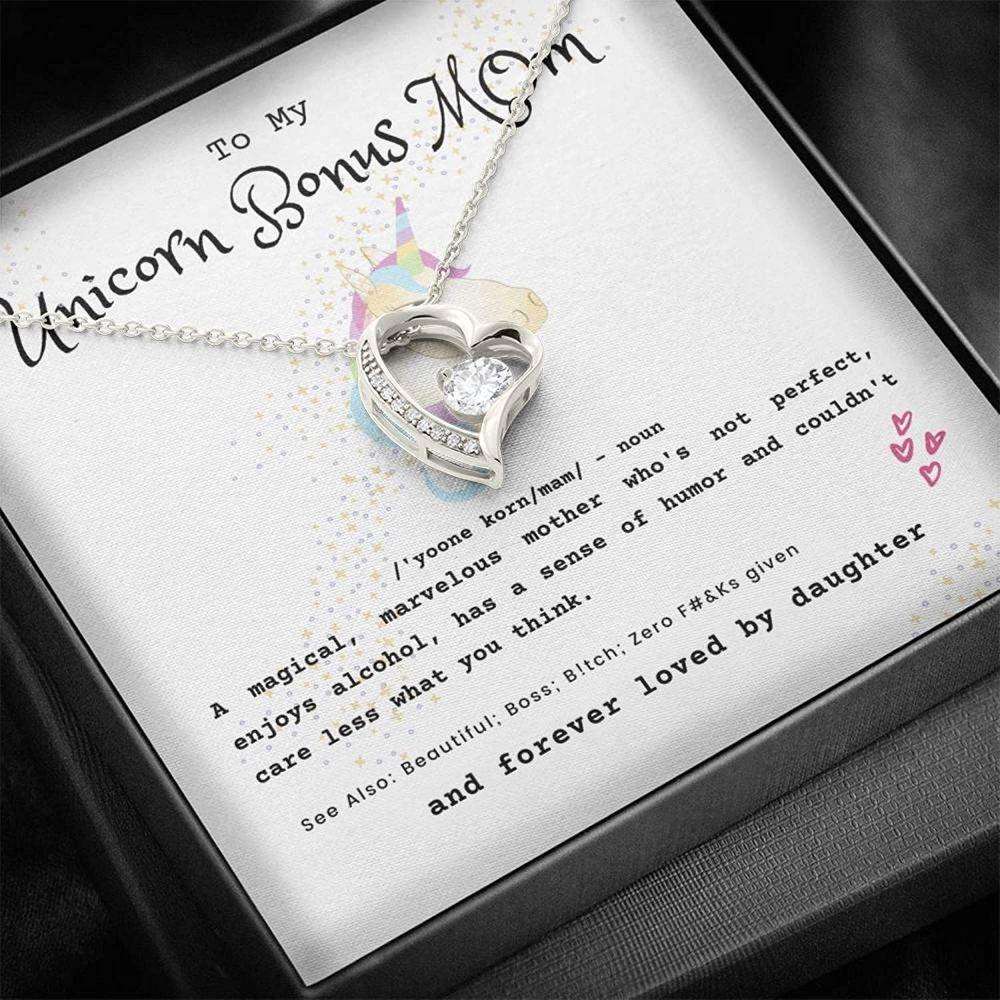 Mom Necklace, Stepmom Necklace, Unicorn Bonus Mom Necklace Gift Necklace Present For Stepmom Gifts for Mother (Mom) Rakva