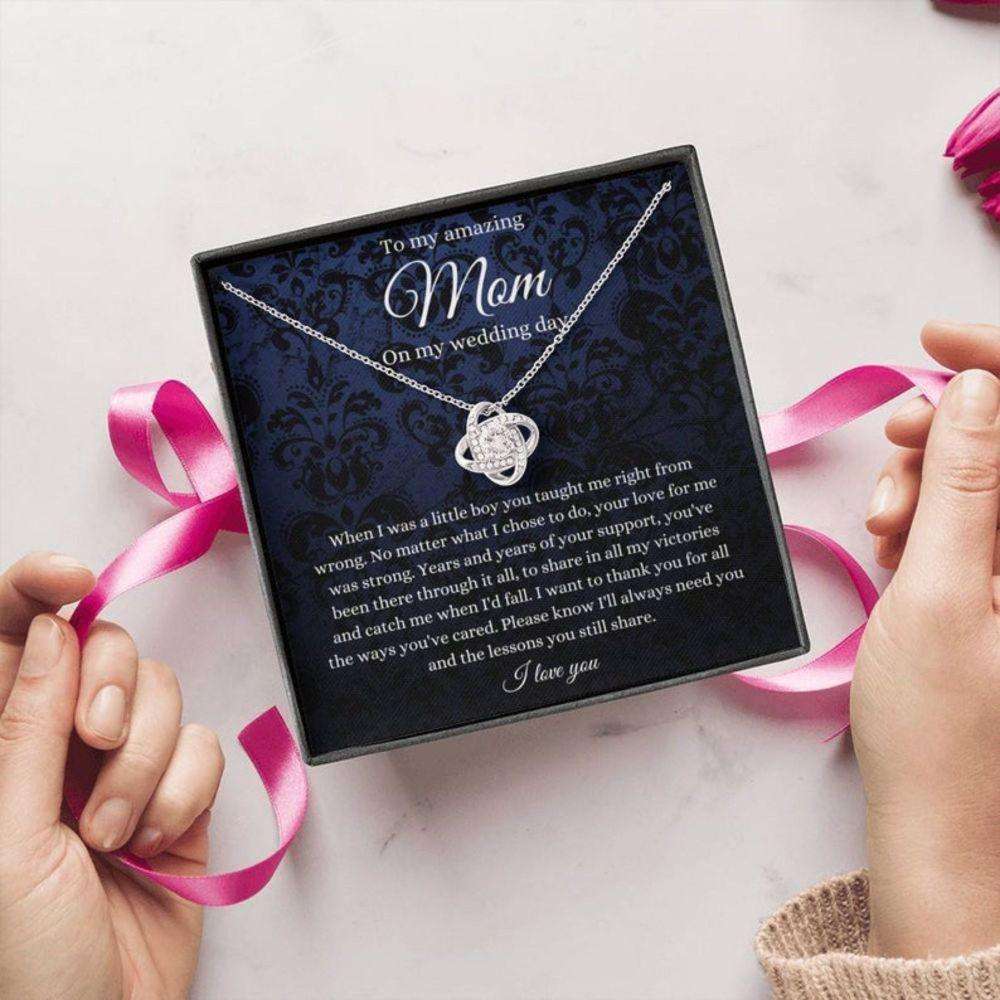 Mom Necklace, To Mom On My Wedding Day Necklace, Mother Of The Groom Gift From Son, Gift For Mom Gifts for Mother (Mom) Rakva