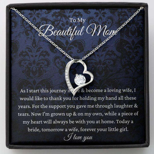 Mom Necklace, To Mother On Wedding Day Necklace Gift From Daughter, Mother Of The Bride Gift From Bride Gifts For Daughter Rakva