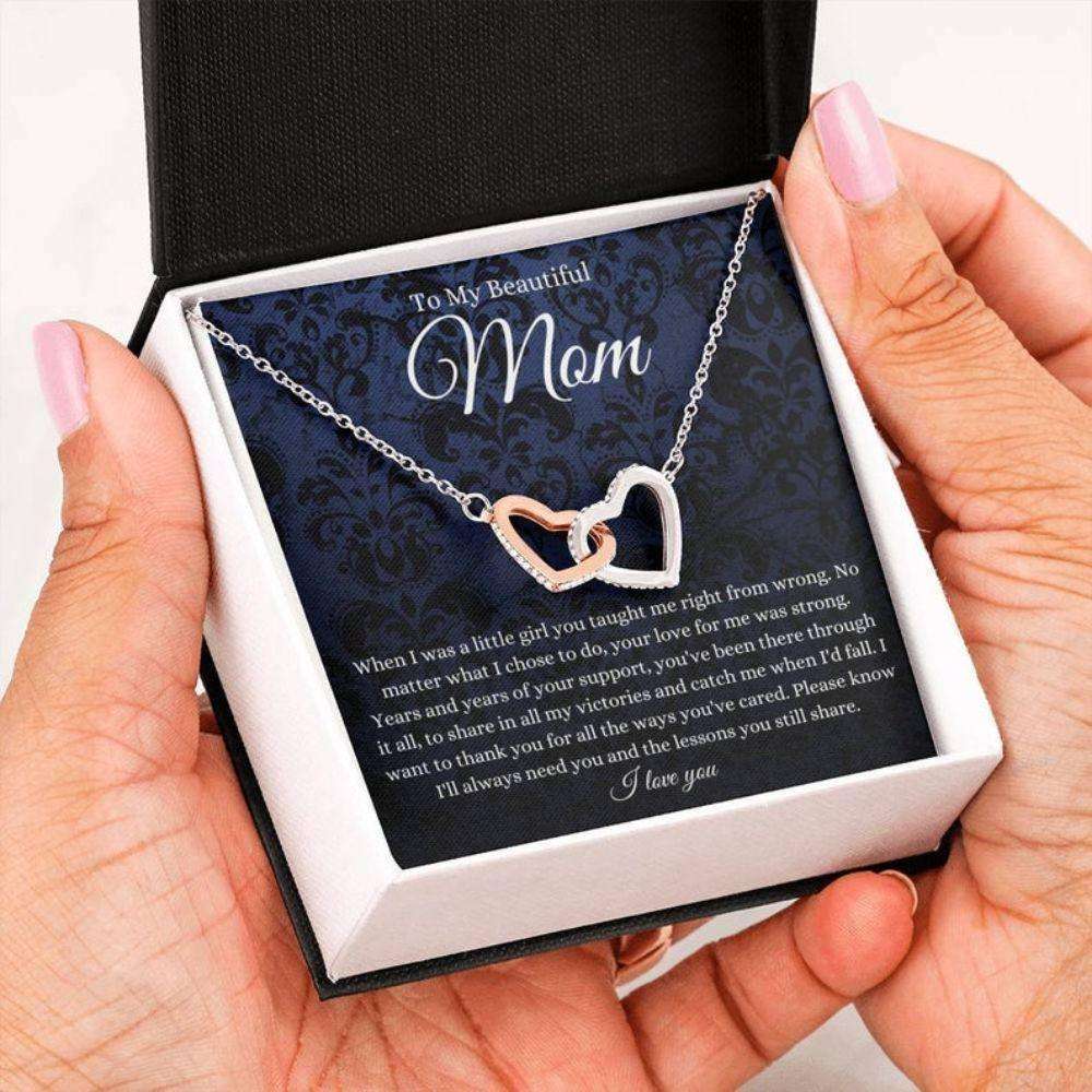 Mom Necklace, To My Beautiful Mom Necklace, Mother’S Day Gift For Mom From Daughter, Thank You Mom Gifts For Daughter Rakva