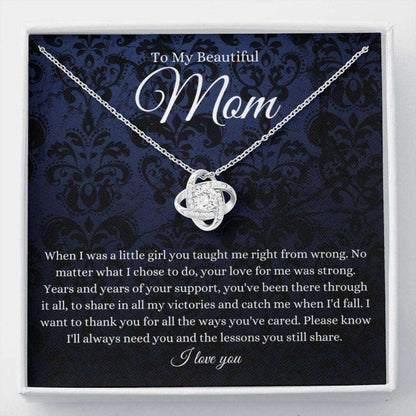 Mom Necklace, To My Beautiful Mom Necklace, Mother’S Day Gift For Mom From Daughter, Thank You Mom Gifts For Daughter Rakva