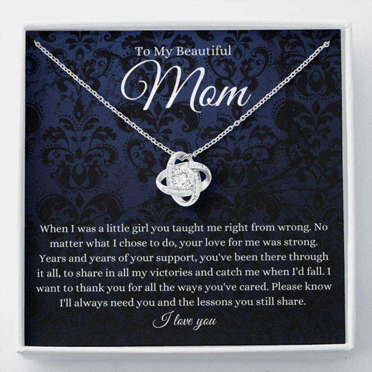Mom Necklace, To My Beautiful Mom Necklace, Mother’S Day Gift For Mom From Daughter, Thank You Mom Gifts For Daughter Rakva