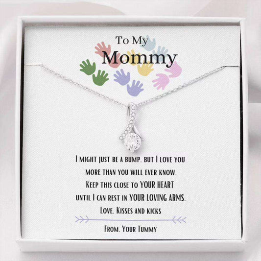 Mom Necklace, To My Mommy Neckalce, I Love You, New Mommy Necklace, Baby Bump Gift Rakva