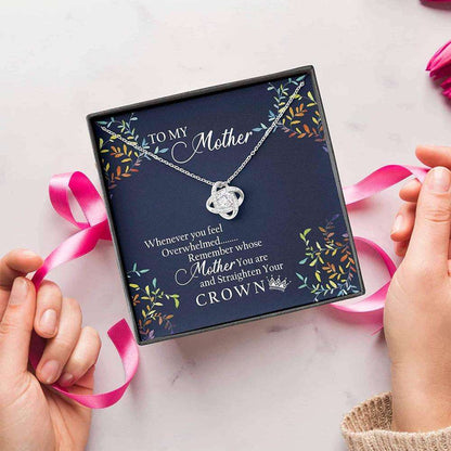Mom Necklace, To My Mother Necklace Gift “ Crown Your Mother Necklace With Gift Box Gifts for Mother (Mom) Rakva
