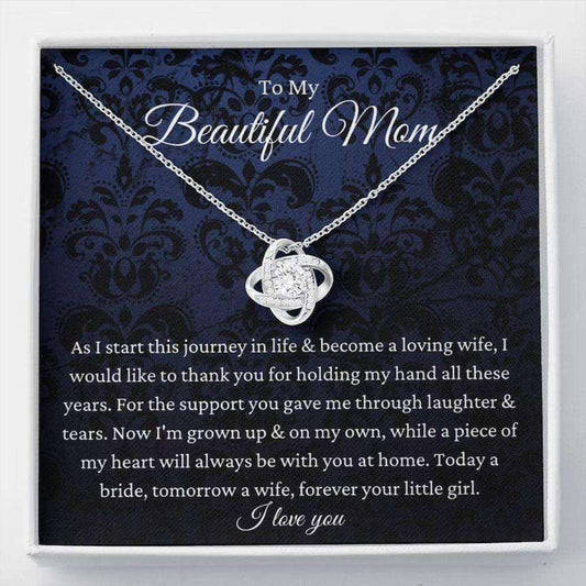 Mom Necklace, To My Mother On Wedding Day Necklace, Mother Of The Bride Gift From Daughter, Gift For Mom From Bride Gifts For Daughter Rakva