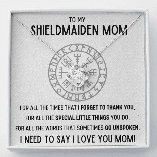 Mom Necklace, To My Shieldmaiden Mom Œfor All” Love Knot Necklace Gift Gifts for Mother (Mom) Rakva