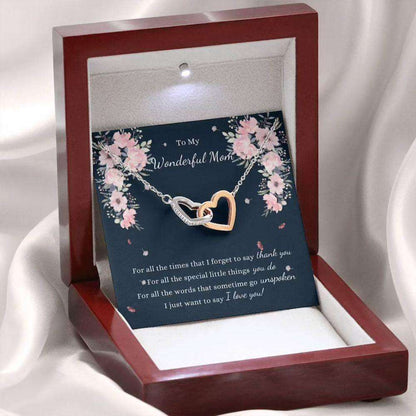 Mom Necklace, To My Wonderful Mom Neckalce Gift, Necklace For Mom, Birthday Gift To Mother Rakva