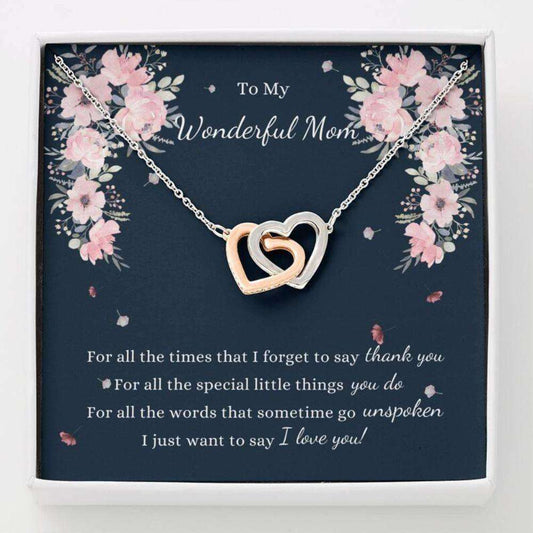 Mom Necklace, To My Wonderful Mom Necklace Gift, Necklace For Mom, Birthday Gift To Mother Gifts for Mother (Mom) Rakva
