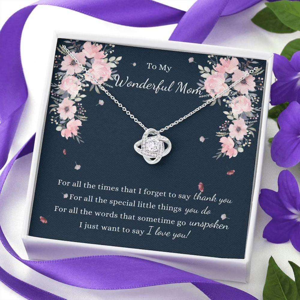 Mom Necklace, To My Wonderful Mom Necklace Gift, Necklace For Mom, Birthday Gift To Mother Rakva