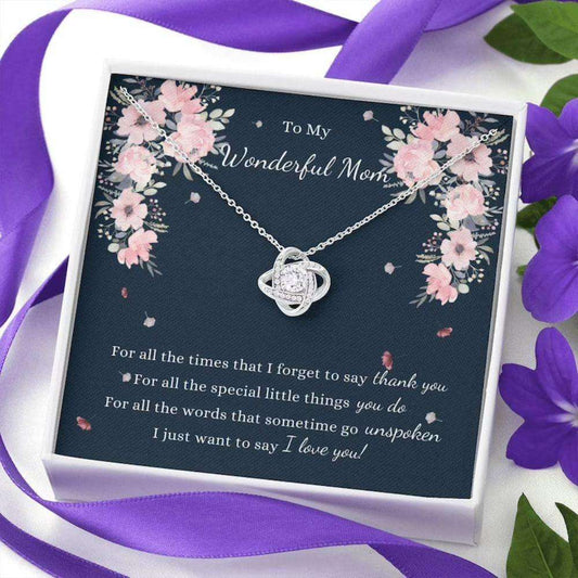 Mom Necklace, To My Wonderful Mom Necklace Gift, Necklace For Mom, Birthday Gift To Mother Rakva