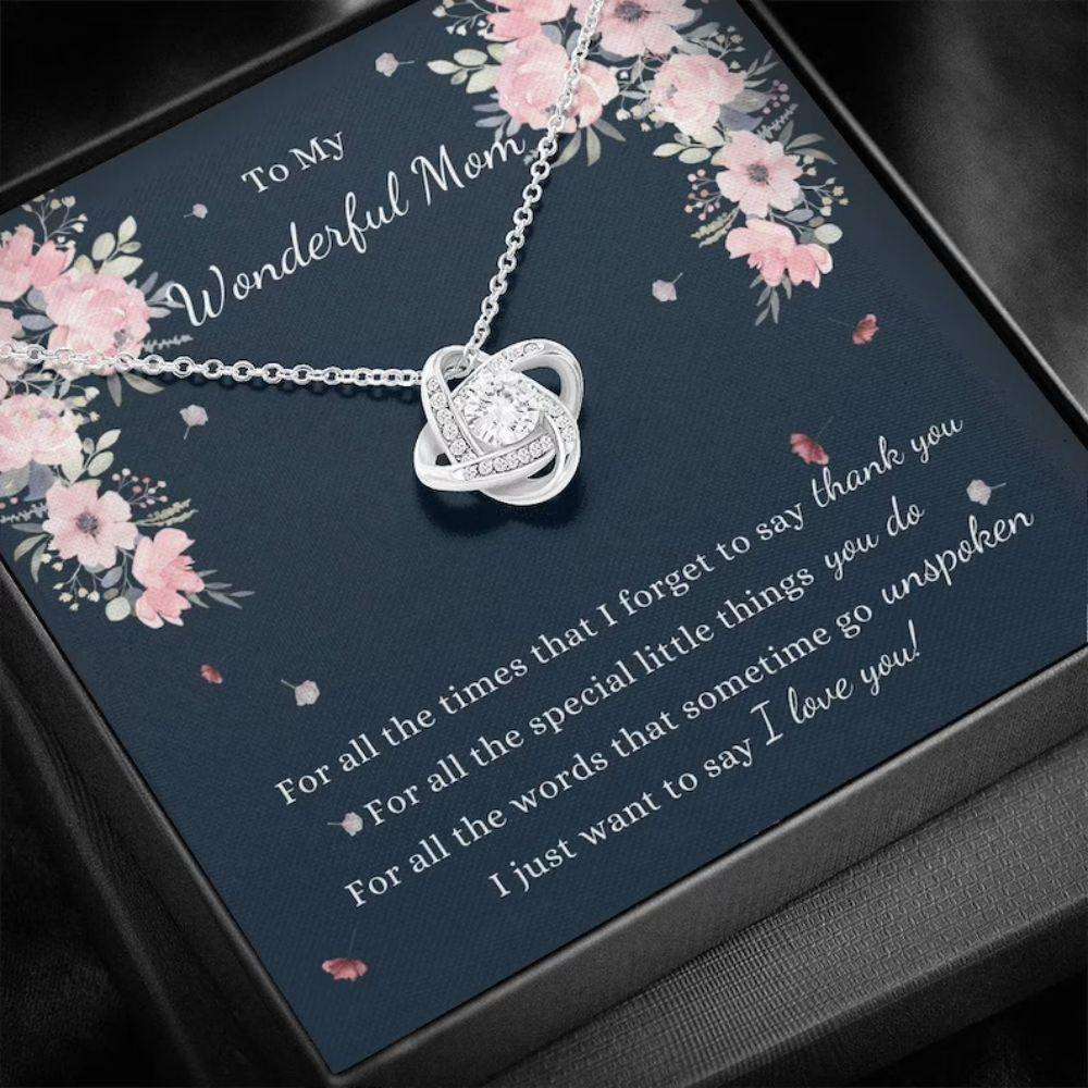 Mom Necklace, To My Wonderful Mom Necklace Gift, Necklace For Mom, Birthday Gift To Mother Rakva