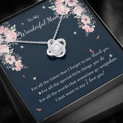 Mom Necklace, To My Wonderful Mom Necklace Gift, Necklace For Mom, Birthday Gift To Mother Rakva