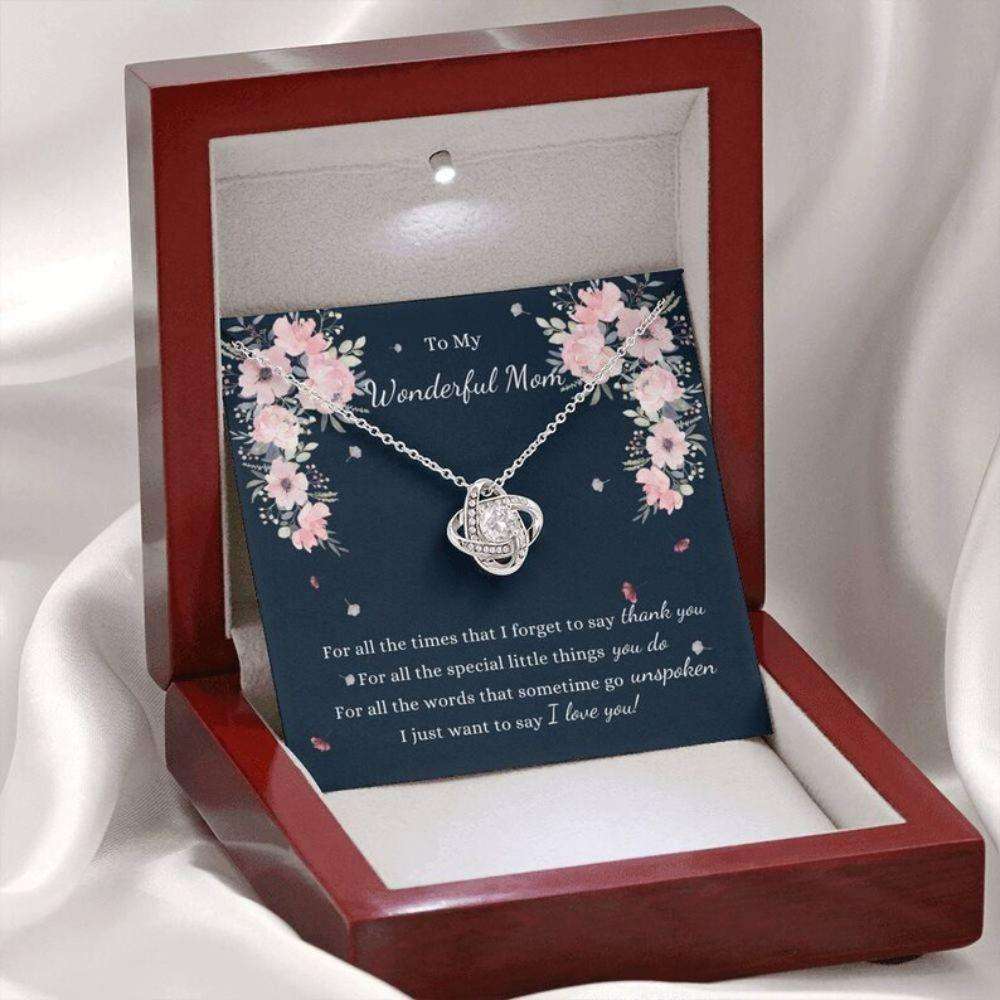 Mom Necklace, To My Wonderful Mom Necklace Gift, Necklace For Mom, Birthday Gift To Mother Rakva