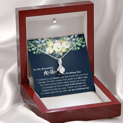 Mom Necklace, Wedding Necklace For Mom, Wedding Gift For My Mom, Mother Gift On My Wedding Day Rakva