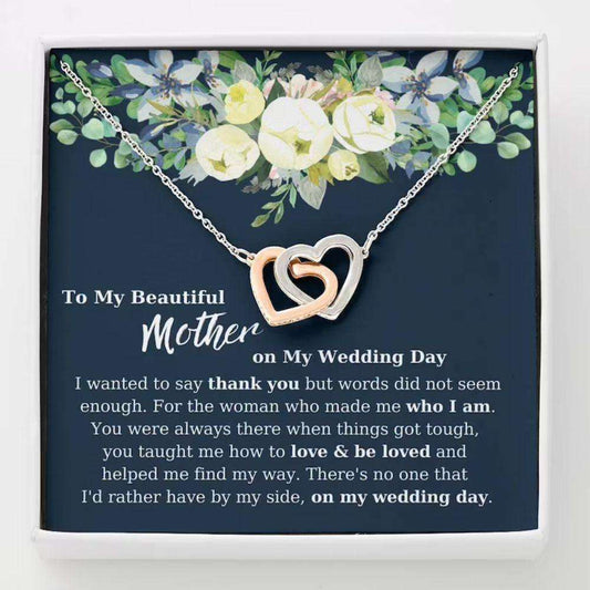 Mom Necklace, Wedding Necklace For Mom, Wedding Gift For My Mom, Mother Gift On My Wedding Day Rakva