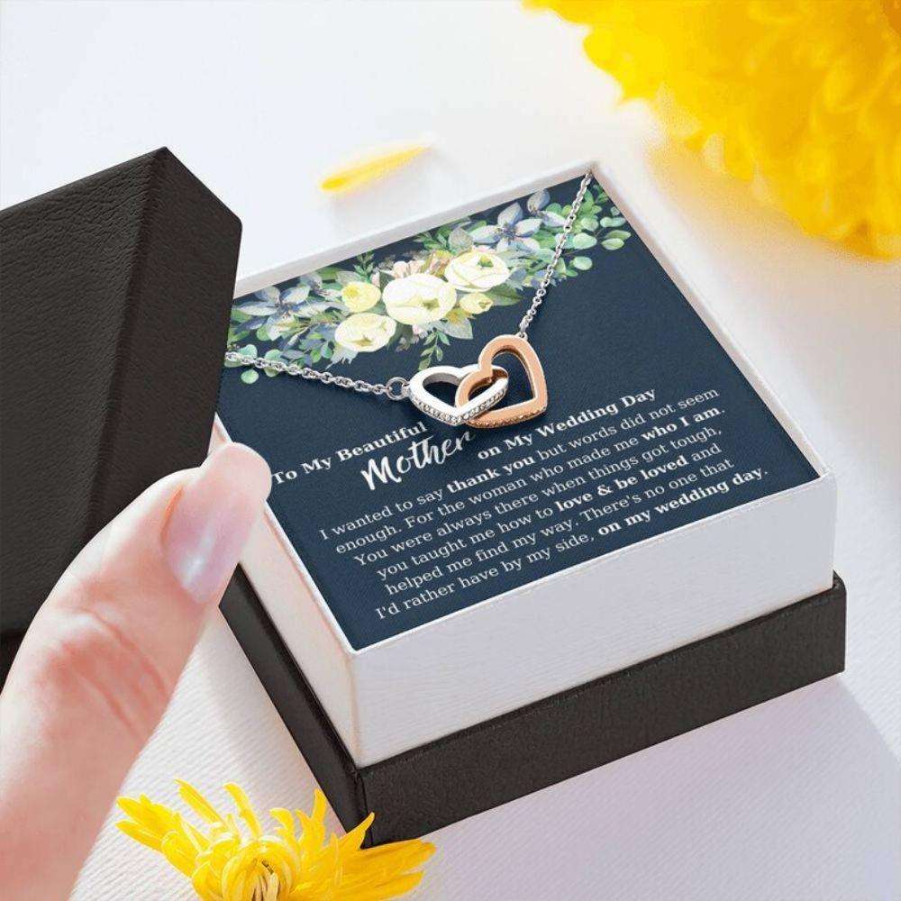 Mom Necklace, Wedding Necklace For Mom, Wedding Gift For My Mom, Mother Gift On My Wedding Day Rakva