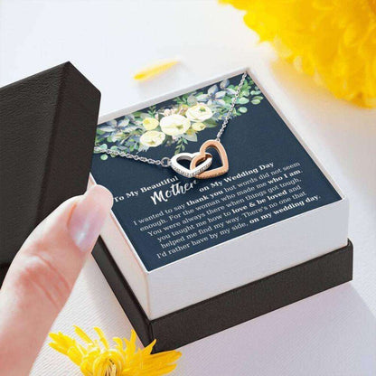 Mom Necklace, Wedding Necklace For Mom, Wedding Gift For My Mom, Mother Gift On My Wedding Day Rakva