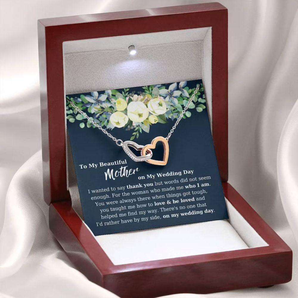 Mom Necklace, Wedding Necklace For Mom, Wedding Gift For My Mom, Mother Gift On My Wedding Day Rakva