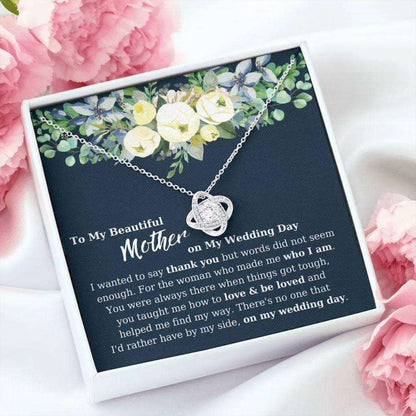 Mom Necklace, Wedding Necklace For Mom, Wedding Gift For My Mom, Mother Gift On My Wedding Day Rakva