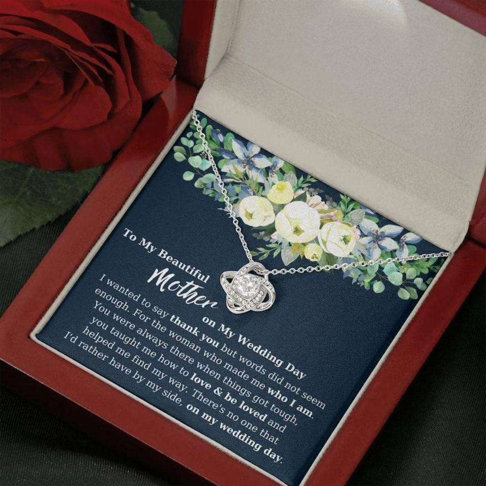 Mom Necklace, Wedding Necklace For Mom, Wedding Gift For My Mom, Mother Gift On My Wedding Day Rakva