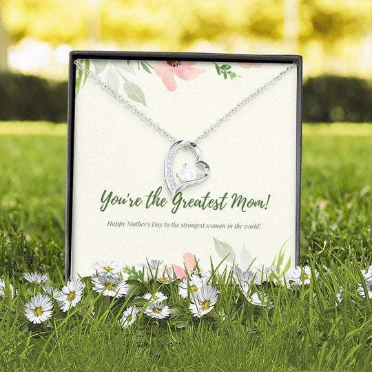 Mom Necklace, You’Re The Greatest Mom Forever Love Necklace For Mom Gifts for Mother (Mom) Rakva