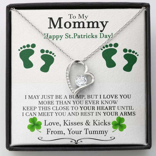 Mommy Necklace, New Mom St Patrick’S Day Gift, Pregnant Wife St Patrick’S Day Gift, St Patricks Gift For Expecting Wife Gifts For Mom To Be (Future Mom) Rakva