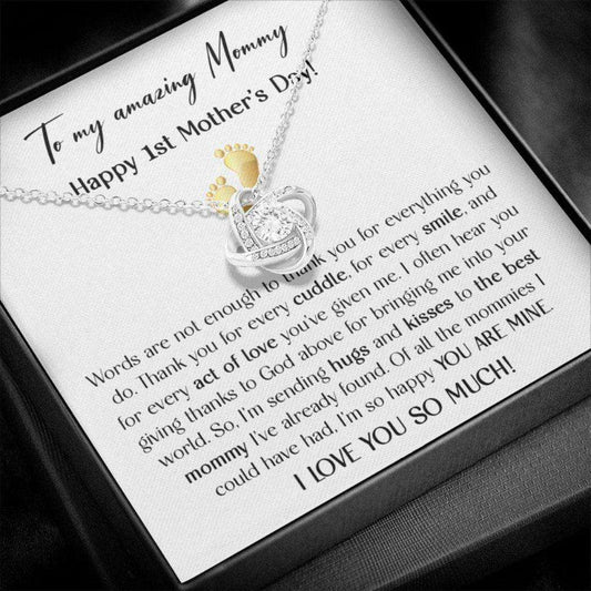 Mommy Necklace, To My Mommy Gift Necklace, 1St Mother’S Day Present For New Mom From New Born Baby, Sentimental Gift From Baby To Mom, New Mommy Gift Gifts For Mom To Be (Future Mom) Rakva