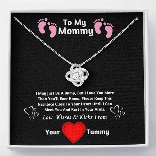 Mommy Necklace, To My Mommy Knot Necklace, Gift For Expecting Mom Necklace Gifts For Mom To Be (Future Mom) Rakva
