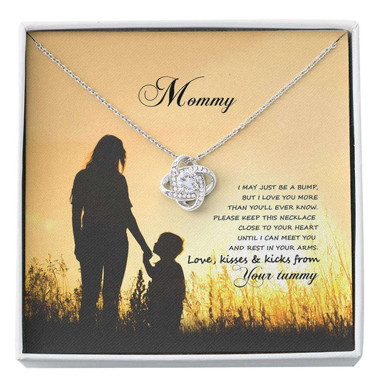 Mommy Necklace, To My Mommy Necklace, From Your Tummy Necklace, Pregnancy Gift For Mommy From Baby Bump, Mom Custom Necklace Gifts For Mom To Be (Future Mom) Rakva