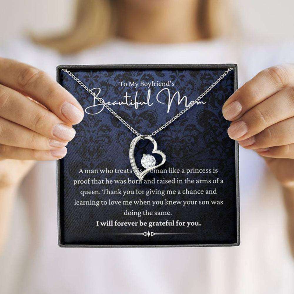 Mother-In-Law Necklace, Boyfriends Mom Necklace Mother’S Day Gift, Gift For Future Mother-In-Law Gifts for Mother (Mom) Rakva