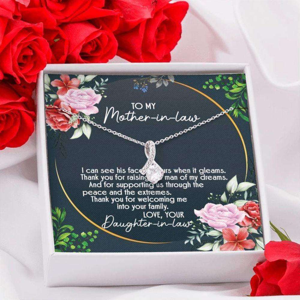 Mother-In-Law Necklace From Bride, Mother-In-Law Wedding Day Gift Necklace Gifts for Mother (Mom) Rakva