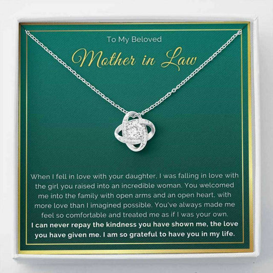 Mother-In-Law Necklace, Gift For Mother-In-Law Necklace From Son In Law I Am So Grateful Gifts for Mother In Law Rakva