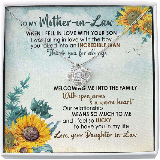 Mother-In-Law Necklace Gift “ Thank You Mother Of The Groom Gifts for Mother (Mom) Rakva