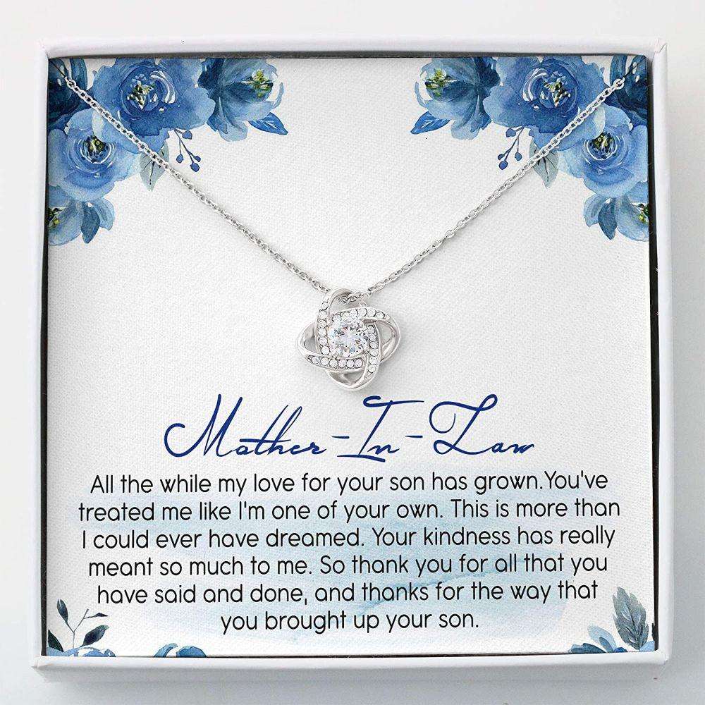Mother-In-Law Necklace Gift “ Thank You Mother Of The Groom Gifts for Mother (Mom) Rakva