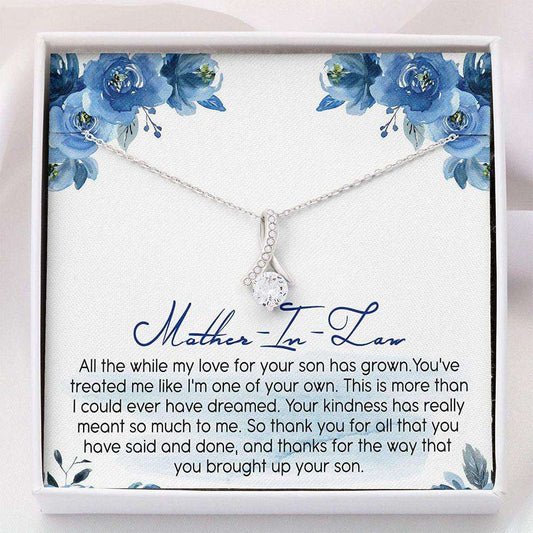 Mother-In-Law Necklace Gift “ Thank You Mother Of The Groom Necklace Gifts for Mother (Mom) Rakva