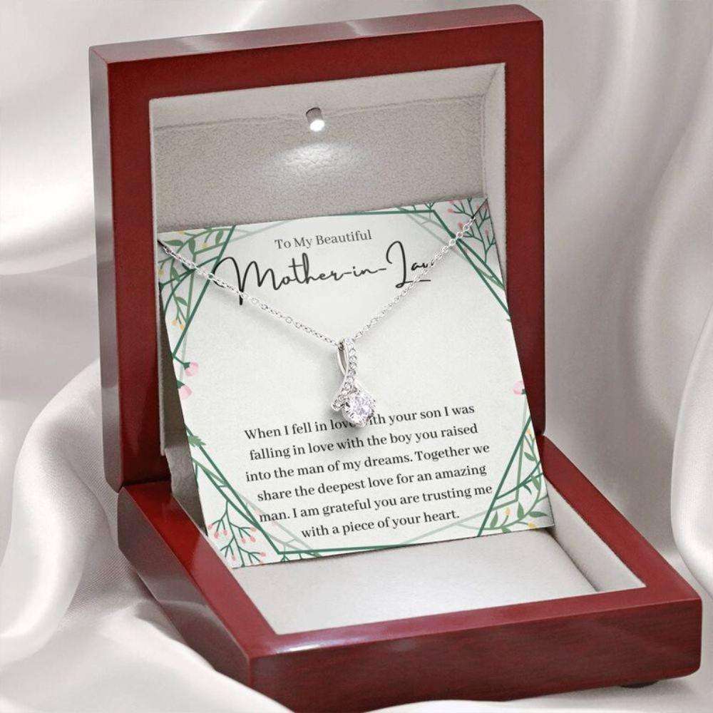 Mother-In-Law Necklace Gift, Wedding Day Gift Necklace For My Mother-In-Law From Bride Gifts for Mother (Mom) Rakva