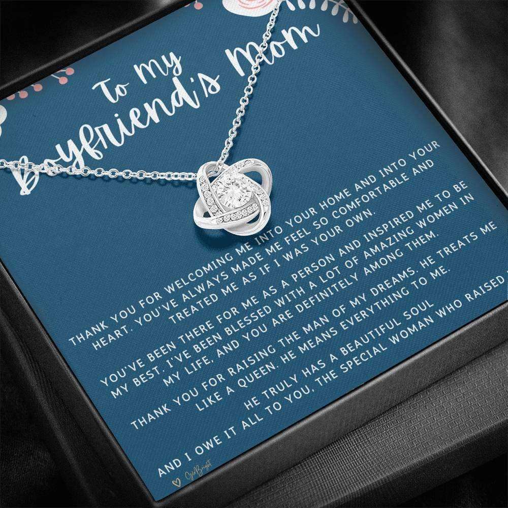 Mother-In-Law Necklace, To My Boyfriend’S Mom Gifts Thank You Necklace, Gift For Future Mother-In-Law Gifts for Mother (Mom) Rakva