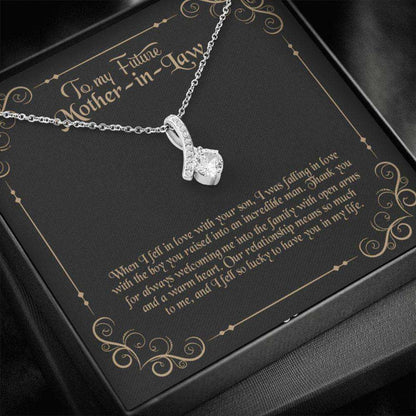 Mother-In-Law Necklace, To My Future Mother-In-Law Necklace, Gift For Mother-In-Law Thank You Gifts for Mother (Mom) Rakva