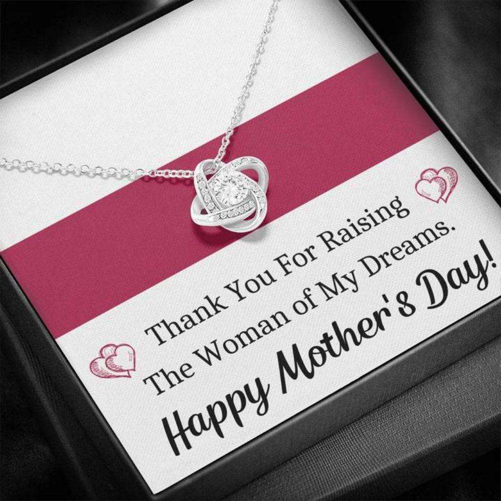 Mother-In-Law Necklace, To My Future Mother In Law Woman Of My Dreams Love Knot Necklace Gift Gifts for Mother (Mom) Rakva