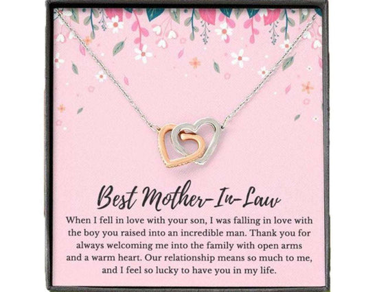 Mother-In-Law Necklace, To My Mother-In-Law Necklace, Mother Of The Groom Wedding Gift, Mothers Day Gifts for Mother (Mom) Rakva