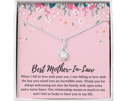 Mother-In-Law Necklace, To My Mother-In-Law Necklace, Mother Of The Groom Wedding Gift, Mothers Day Gifts for Mother (Mom) Rakva